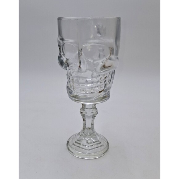 Artland Skull Glass Pirate's Goblet Mug 17 oz Beverage Mug Spooky Theme - Picture 1 of 11